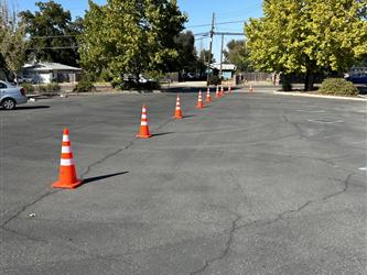 Orange Cones for Traffic Directing
