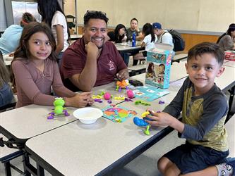 Picture of Students and Families at Orchard Game Night